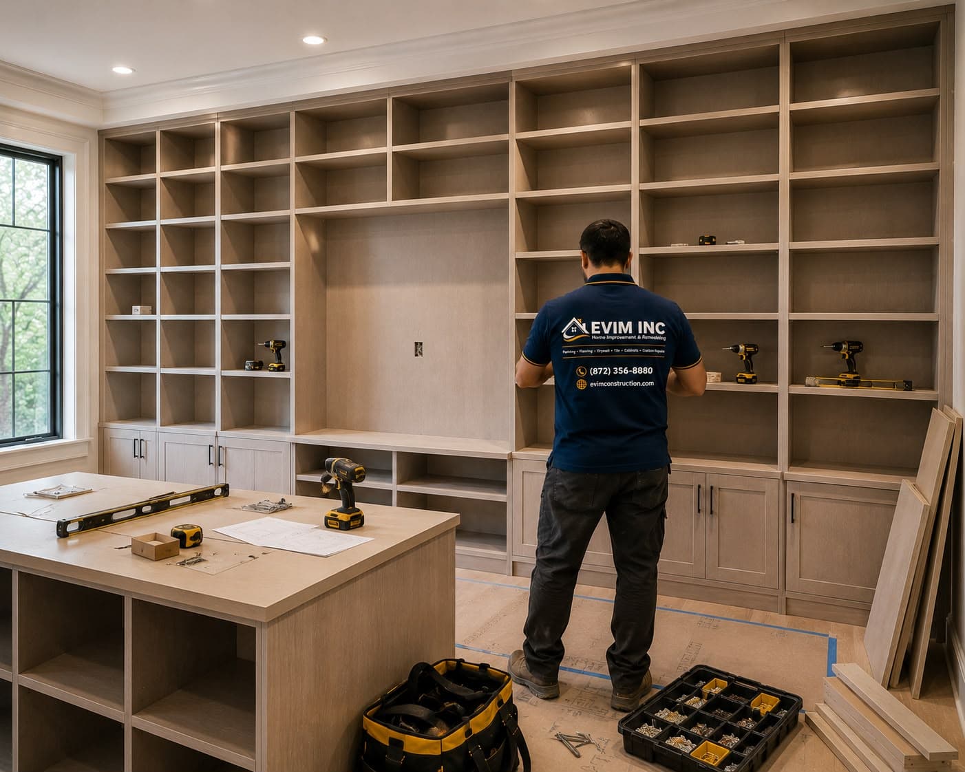 Custom Shelving Installation — EVIM INC