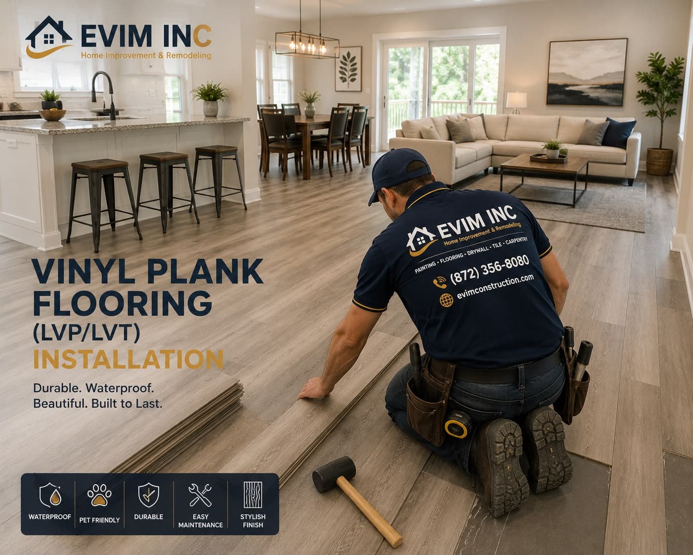 Vinyl Plank Flooring (LVP/LVT) Installation — EVIM INC