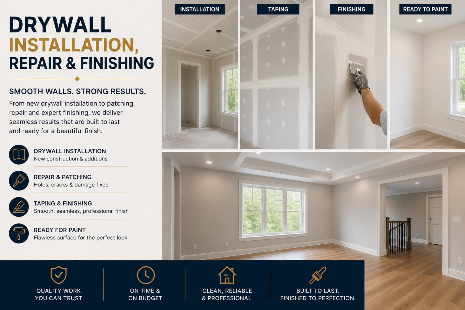 Drywall Installation, Repair & Finishing — EVIM INC
