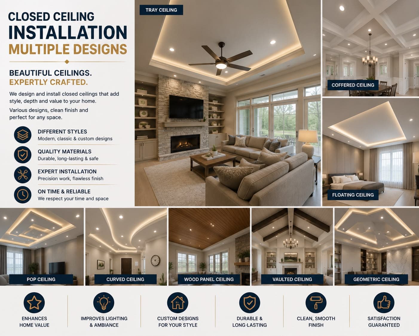 Coffered Ceiling Installation — EVIM INC