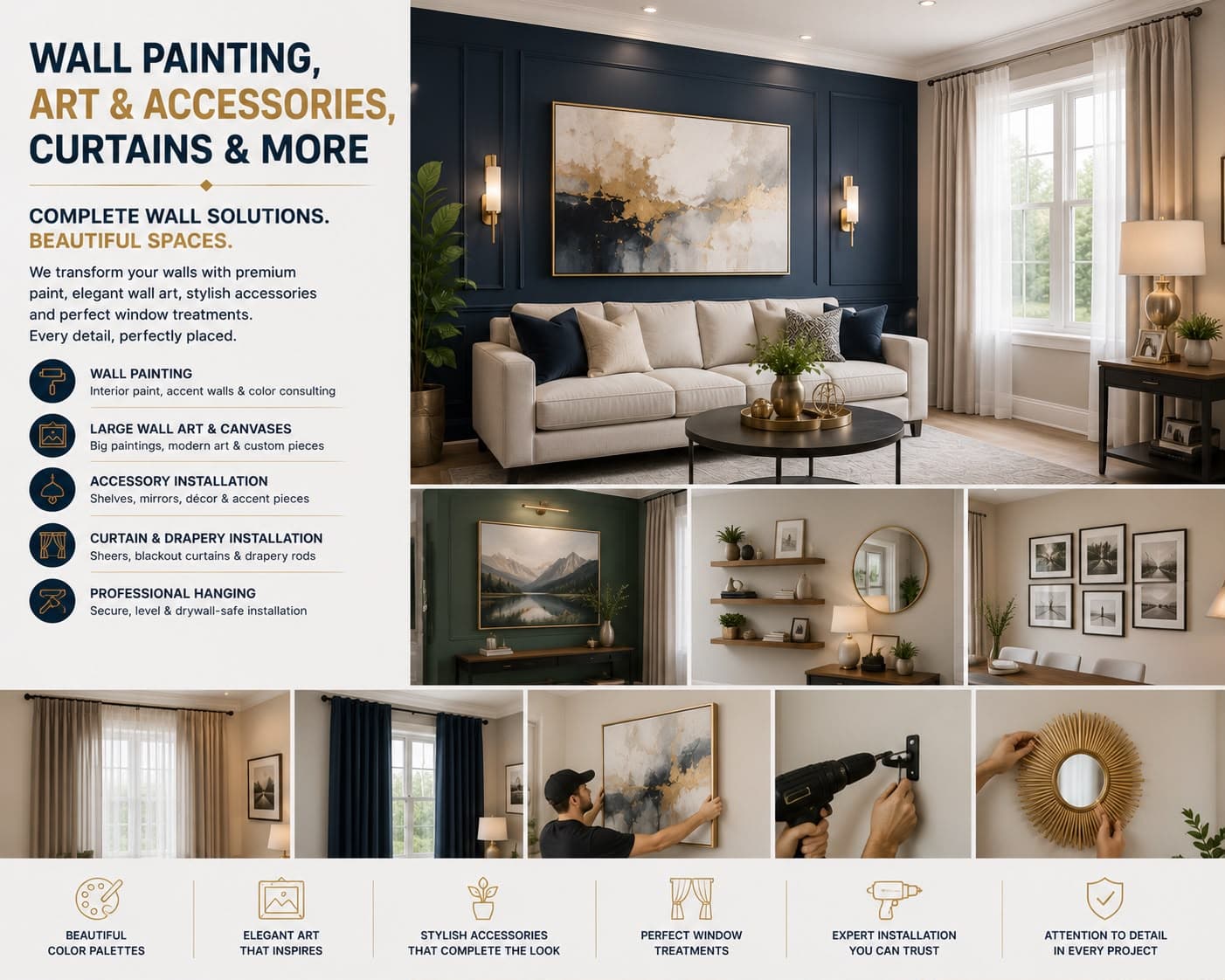 Accent Wall Design & Installation — EVIM INC