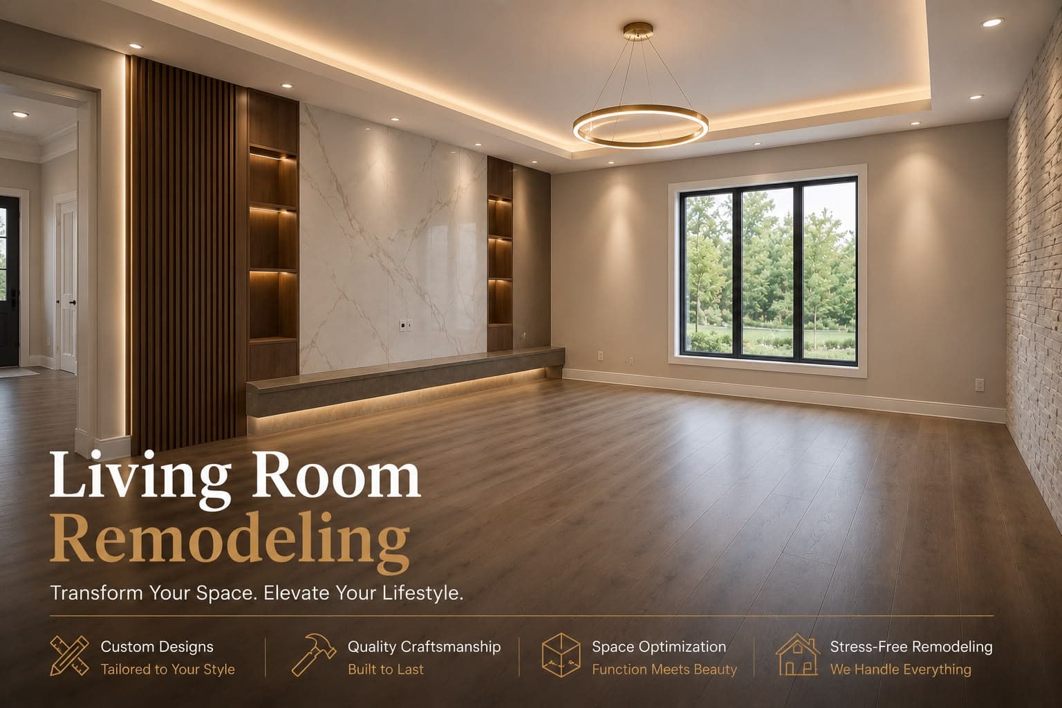Living Room Remodeling — EVIM INC